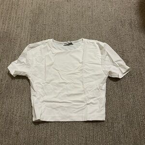 Zara Classic White Short Sleeve Top